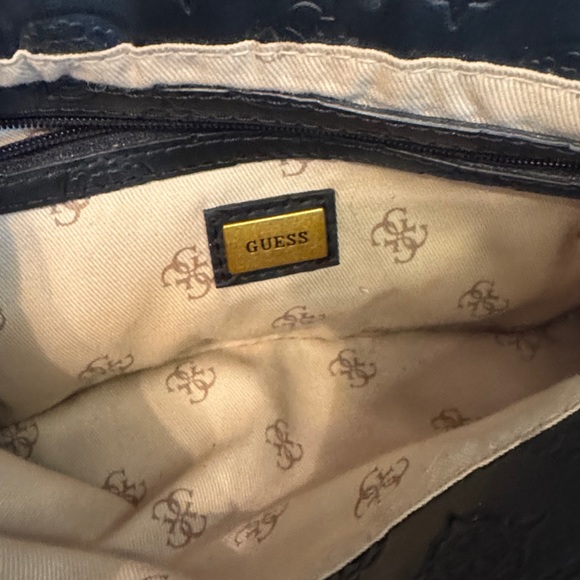 Guess black embossed satchel Zanelle Top Handle purse - Picture 8 of 8